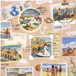 Serwetka do decoupage - 1819- wakacje, plaża